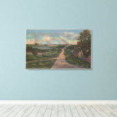 Een Uitzicht met een oude cape-lus Canvas Afdruk (Insitu (Houten vloer))