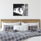 Een uitzicht met hoge hoek van de cabine canvas afdruk (Insitu (Slaapkamer))