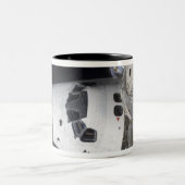 Een uitzicht met hoge hoek van de cabine tweekleurige koffiemok (Center)