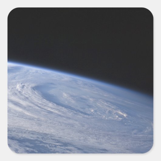 Een uitzicht met hoge schuine rand vierkante sticker (Voorkant)
