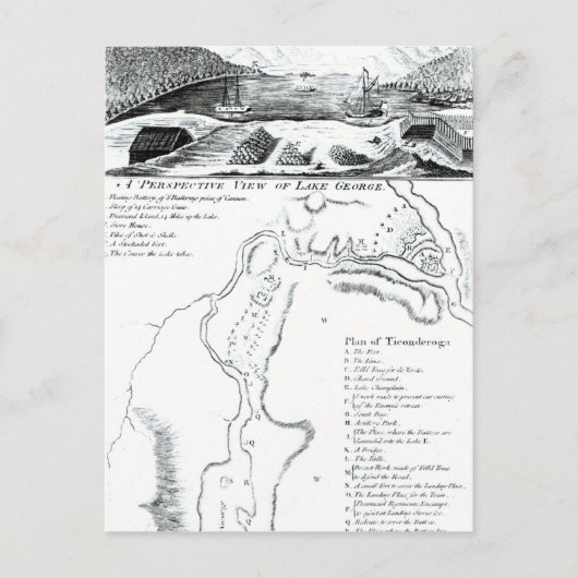 Een Uitzicht met perspectieven van het meer van Ge Briefkaart (Voorkant)