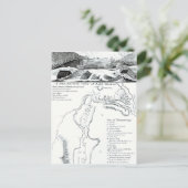 Een Uitzicht met perspectieven van het meer van Ge Briefkaart (Staand voorkant)