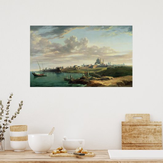 Een Uitzicht Montevideo Poster (Keuken)