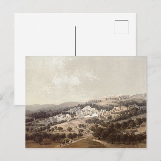 Een uitzicht Nazareth, in de heilige grond Briefkaart (Voorkant / Achterkant)