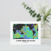 Een Uitzicht onder de oceanen (Geografie Wereldkaa Briefkaart (Staand voorkant)