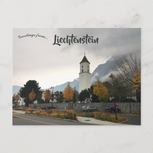 Een uitzicht op Balzers Liechtenstein Briefkaart (Voorkant)