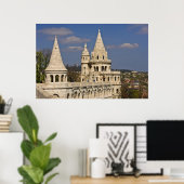 Een uitzicht op Boedapest vanuit de Castle Hill. Poster (Thuiskantoor)