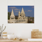 Een uitzicht op Boedapest vanuit de Castle Hill. Poster (Keuken)