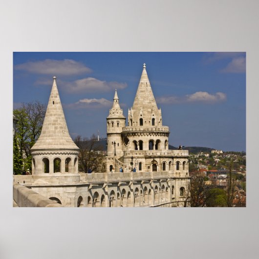 Een uitzicht op Boedapest vanuit de Castle Hill. Poster (Voorkant)