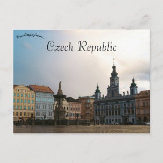 Een uitzicht op Budweis Tsjechië Briefkaart