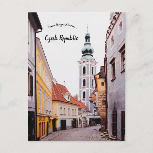 Een uitzicht op Cesky Krumlov Tsjechië Briefkaart (Voorkant)