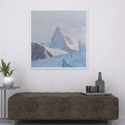 Een uitzicht op de Matterhorn, Winter Poster