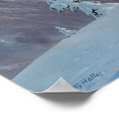Een uitzicht op de Matterhorn, Winter Poster (Hoek)