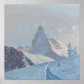 Een uitzicht op de Matterhorn, Winter Poster (Voorkant)