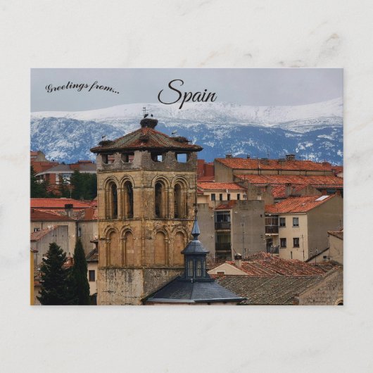 Een uitzicht op de oude stad Segovia Spanje Briefkaart (Voorkant)