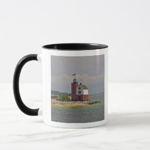 Een uitzicht op het Round Island Light Station. Mok