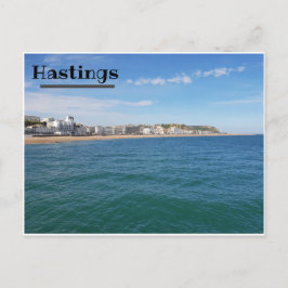 Een uitzicht op het strand van Hastings Briefkaart