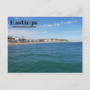 Een uitzicht op het strand van Hastings Briefkaart