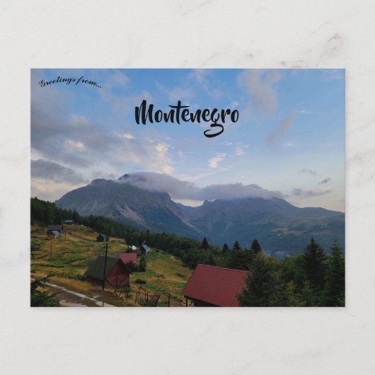 Een uitzicht op Komovi Montenegro Briefkaart (Voorkant)
