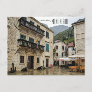 Een uitzicht op Kotor Montenegro ansichtkaart Briefkaart