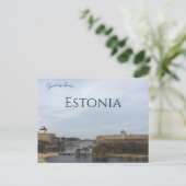 Een uitzicht op Narva Estland Briefkaart (Staand voorkant)