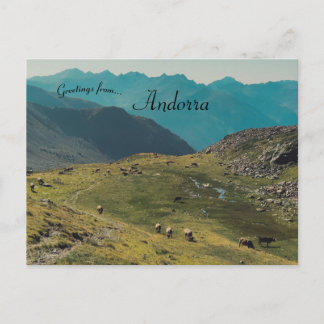 Een uitzicht op Ordino Andorra Briefkaart