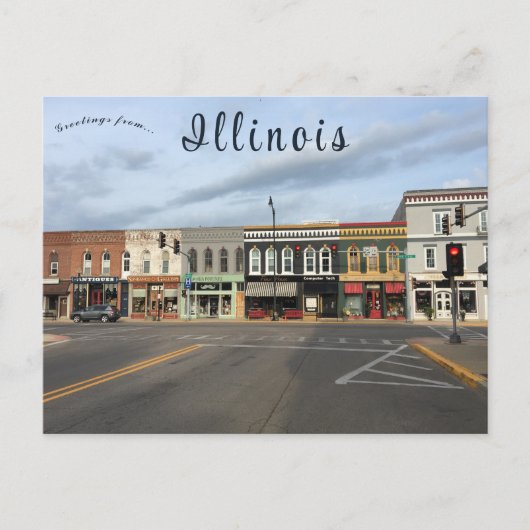 Een uitzicht op Princeton Illinois Briefkaart (Voorkant)