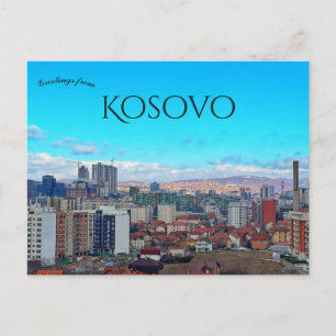 Een uitzicht op Pristina Kosovo Briefkaart