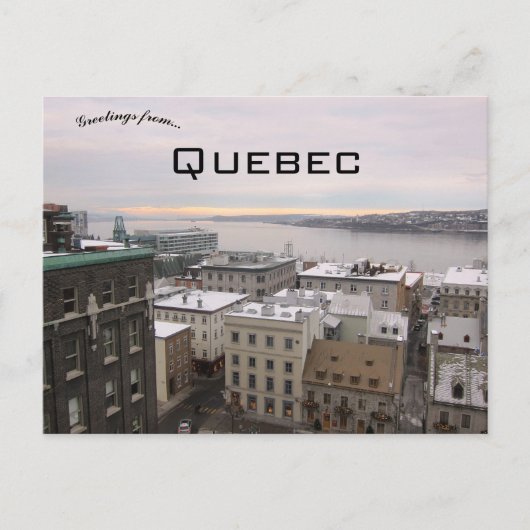 Een uitzicht op Quebec City Quebec Canada Briefkaart (Voorkant)