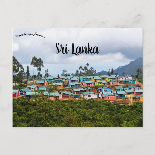 Een uitzicht op Ragala Sri Lanka Briefkaart (Voorkant)