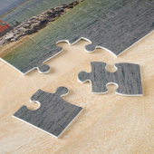 Een uitzicht op Round Island Light Station. Legpuzzel (Zijkant)