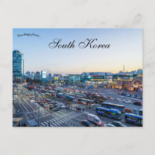 Een uitzicht op Seoul Zuid-Korea Briefkaart
