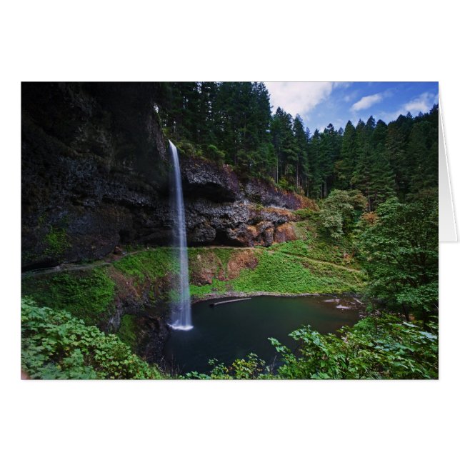 Een uitzicht op South Falls in Silver Falls State  (Voorkant Horizontaal)