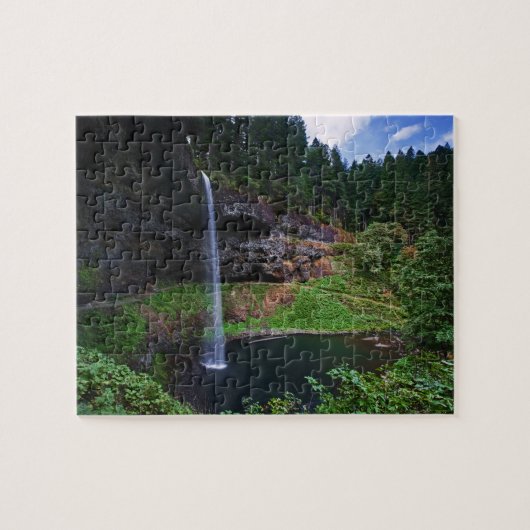 Een uitzicht op South Falls in Silver Falls State  Legpuzzel (Horizontaal)