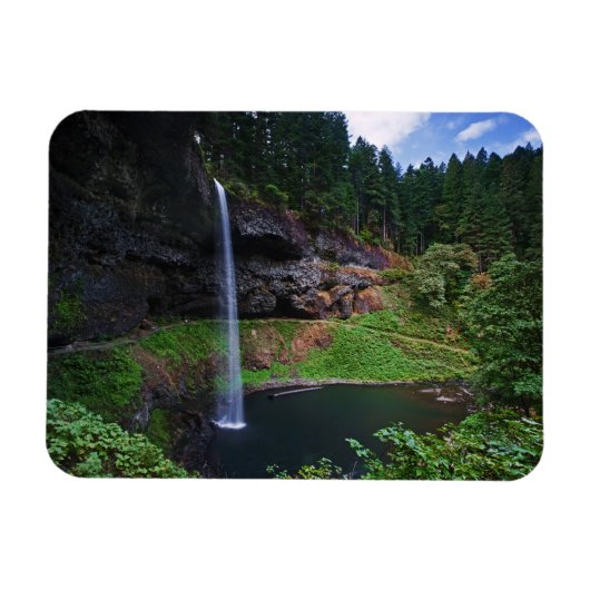 Een uitzicht op South Falls in Silver Falls State  Magneet (Horizontaal)