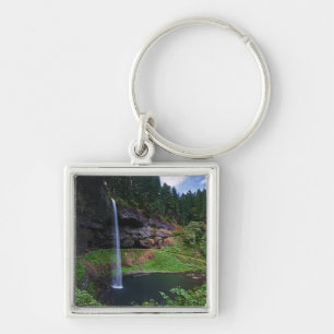 Een uitzicht op South Falls in Silver Falls State Sleutelhanger