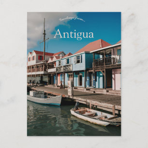 Een uitzicht op St Johns Antigua Briefkaart