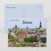 Een uitzicht op Tallinn Estland Briefkaart (Voorkant / Achterkant)