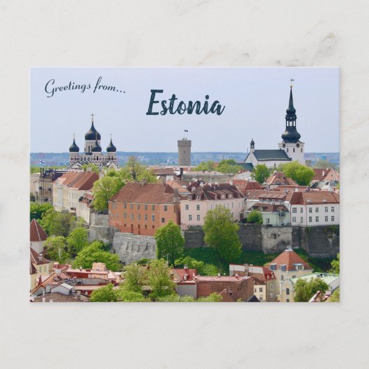 Een uitzicht op Tallinn Estland Briefkaart (Voorkant)