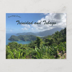 Een uitzicht op Trinidad en Tobago Briefkaart