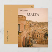 Een uitzicht op Valletta Malta Briefkaart (Voorkant / Achterkant)
