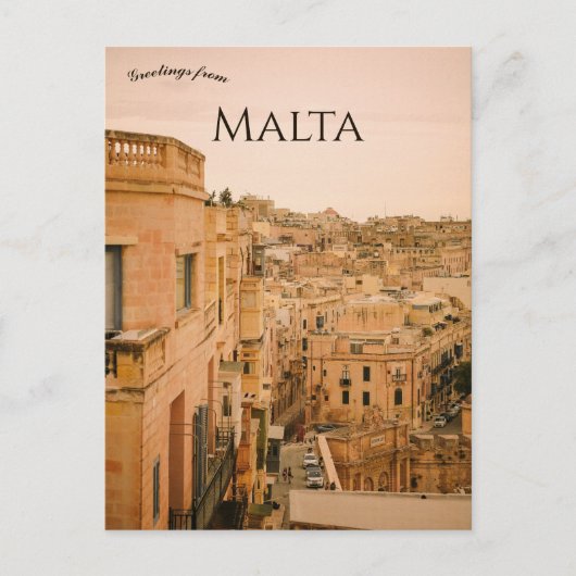 Een uitzicht op Valletta Malta Briefkaart (Voorkant)