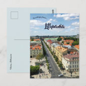 Een uitzicht op Vilnius Litouwen Briefkaart (Voorkant / Achterkant)