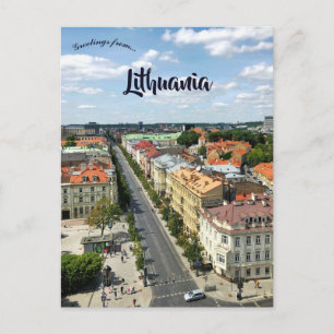 Een uitzicht op Vilnius Litouwen Briefkaart
