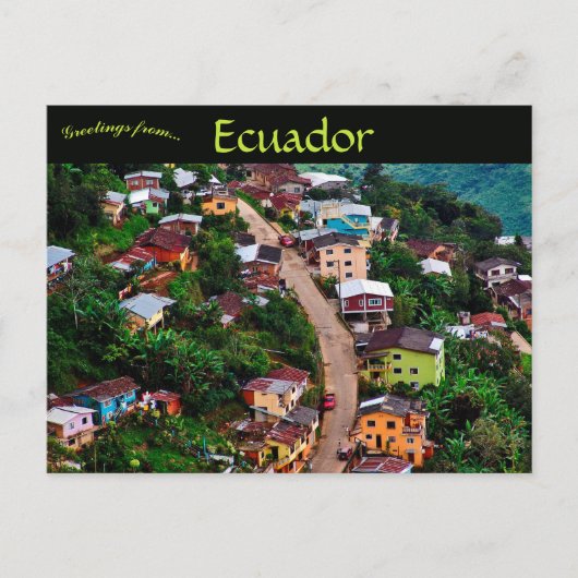 Een uitzicht op Zaruma Ecuador Briefkaart (Voorkant)