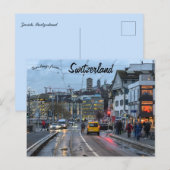 Een uitzicht op Zürich Zwitserland Briefkaart (Voorkant / Achterkant)