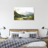 Een Uitzicht Snowdon uit Capel Curig, 1787 (olie o Canvas Afdruk (Insitu (Slaapkamer))