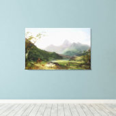 Een Uitzicht Snowdon uit Capel Curig, 1787 (olie o Canvas Afdruk (Insitu (Houten vloer))