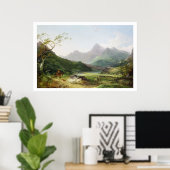 Een Uitzicht Snowdon uit Capel Curig, 1787 (olie o Poster (Thuiskantoor)