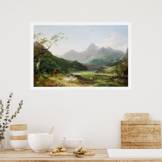 Een Uitzicht Snowdon uit Capel Curig, 1787 (olie o Poster (Keuken)